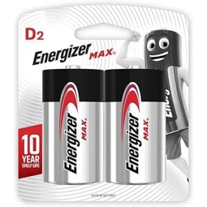 ENERGIZER D-TYPE MAX BATTERY-2 PACK
