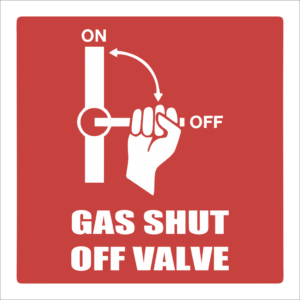 SAFTEY SHUT OFF SIGN - SMALL